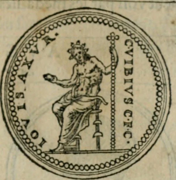 An illustration from Discours de la religion des anciens Romains--, 1581, leaf 70