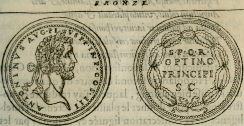 An illustration from Discours de la religion des anciens Romains--, 1581, leaf 82