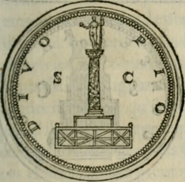 An illustration from Discours de la religion des anciens Romains--, 1581, leaf 82