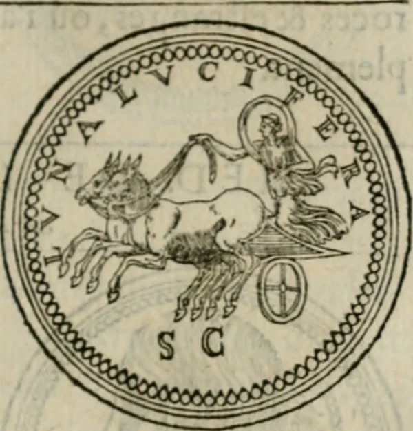An illustration from Discours de la religion des anciens Romains--, 1581, leaf 90