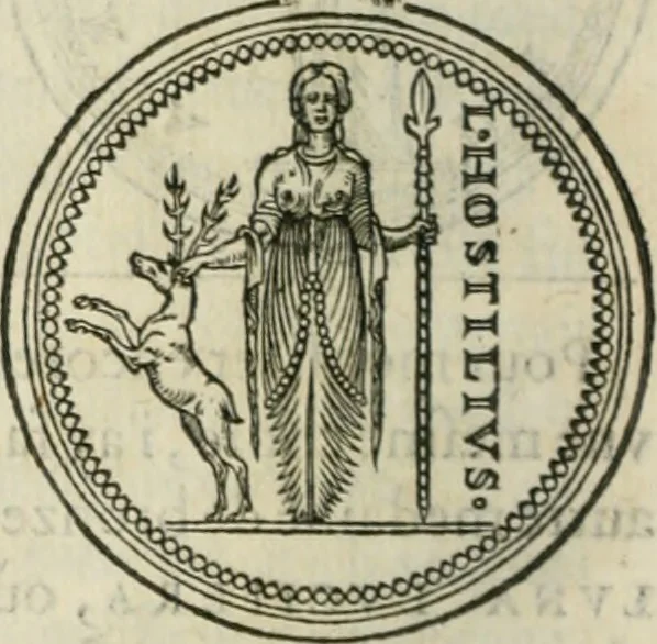 An illustration from Discours de la religion des anciens Romains--, 1581, leaf 91