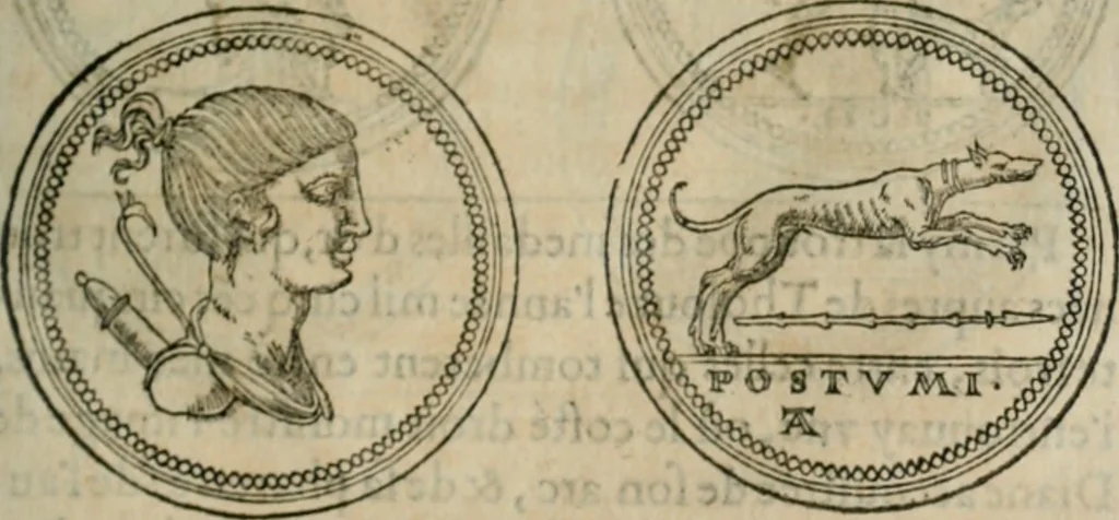 An illustration from Discours de la religion des anciens Romains--, 1581, leaf 92