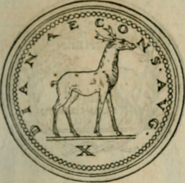An illustration from Discours de la religion des anciens Romains--, 1581, leaf 96