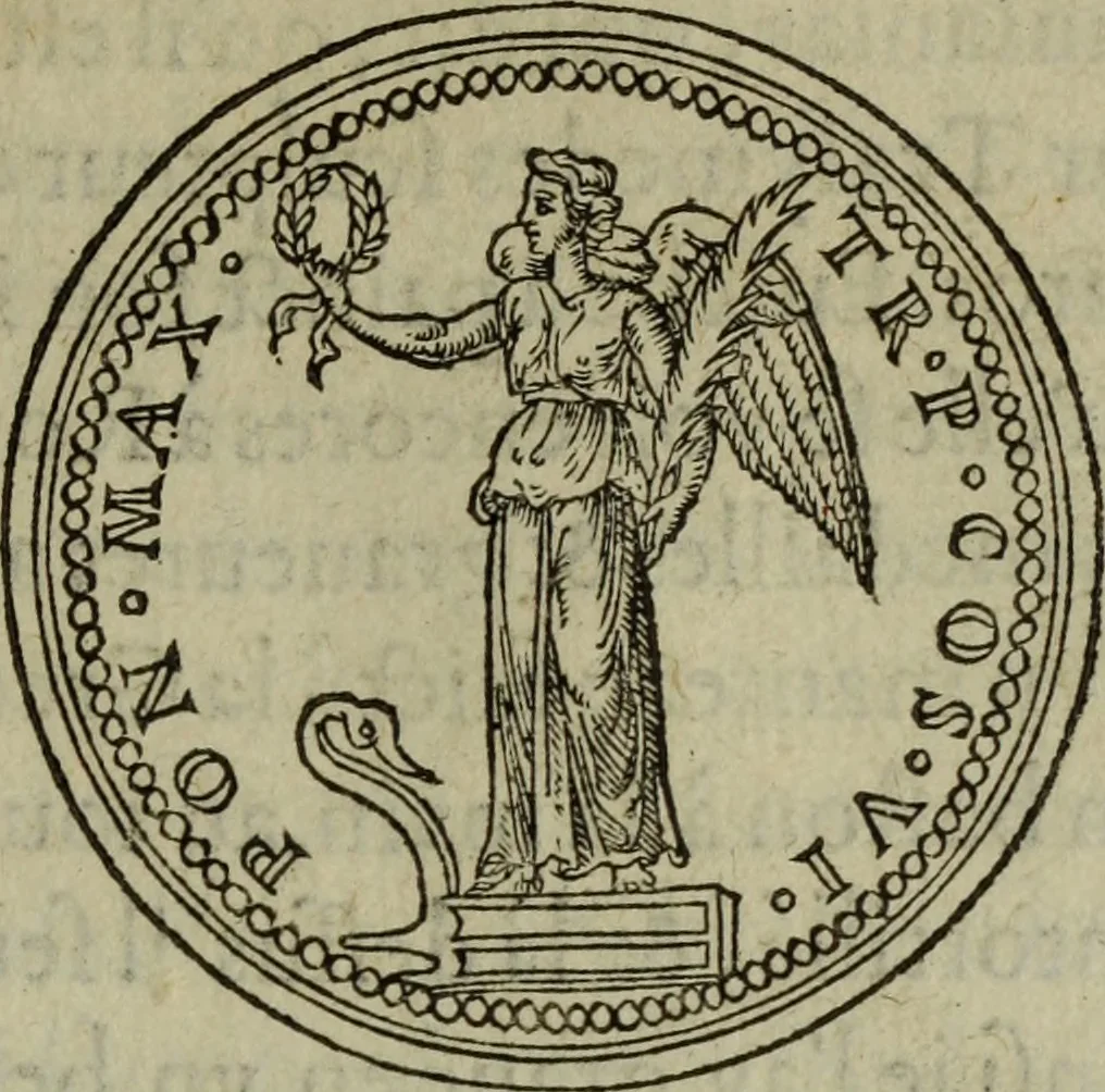 An illustration from Discours de la religion des anciens Romains : de la castrametation & discipline militaire d'iceux. Des bains & antiques exercitations grecques & romaines ..., 1581, leaf 110