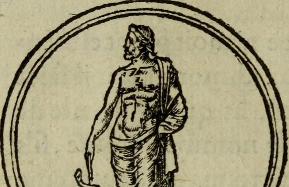 An illustration from Discours de la religion des anciens Romains : de la castrametation & discipline militaire d'iceux. Des bains & antiques exercitations grecques & romaines ..., 1581, leaf 111