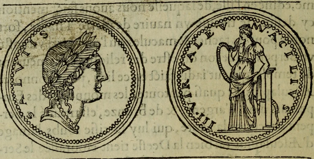 An illustration from Discours de la religion des anciens Romains : de la castrametation & discipline militaire d'iceux. Des bains & antiques exercitations grecques & romaines ..., 1581, leaf 115