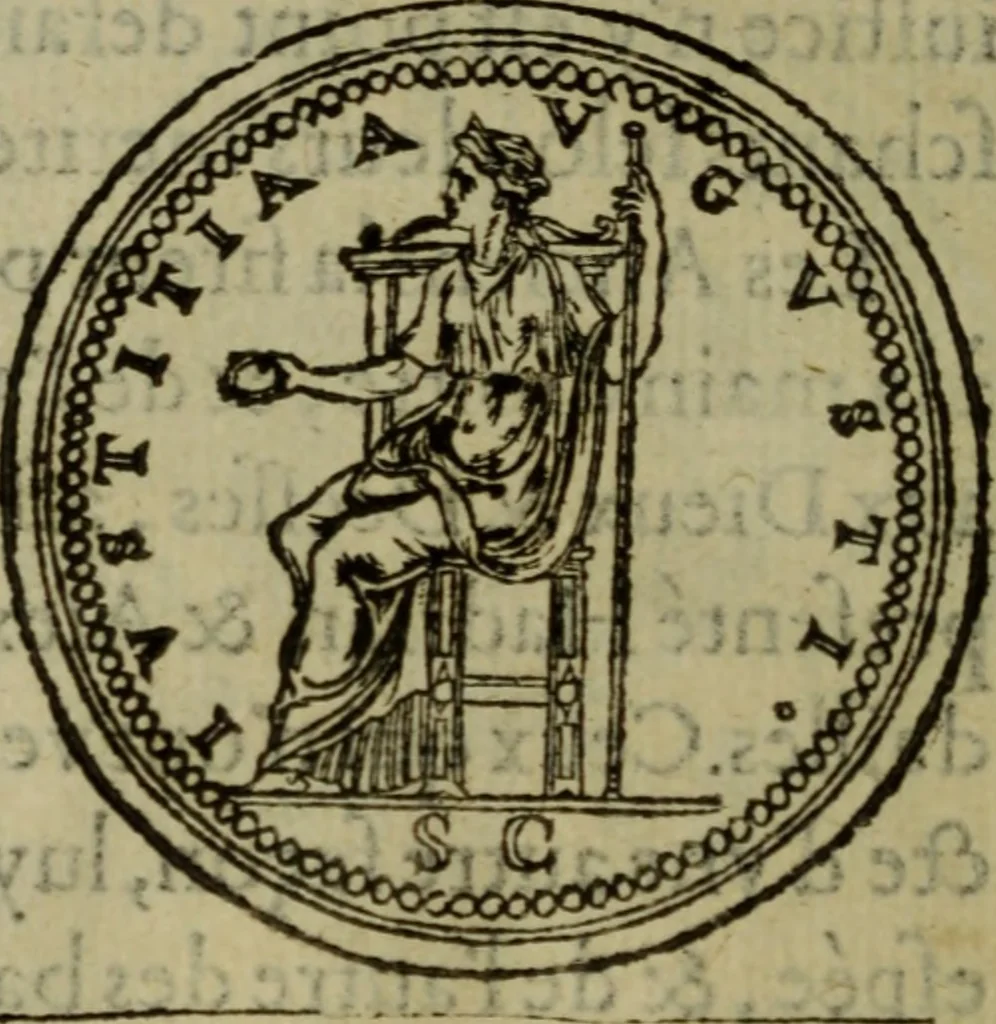 An illustration from Discours de la religion des anciens Romains : de la castrametation & discipline militaire d'iceux. Des bains & antiques exercitations grecques & romaines ..., 1581, leaf 123