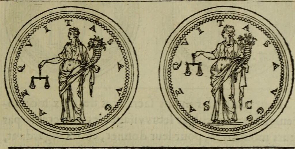 An illustration from Discours de la religion des anciens Romains : de la castrametation & discipline militaire d'iceux. Des bains & antiques exercitations grecques & romaines ..., 1581, leaf 124
