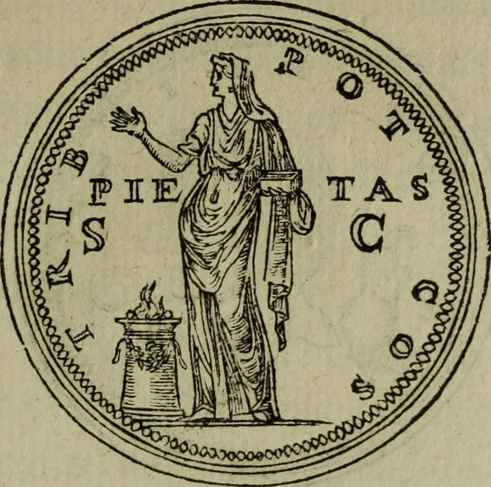 An illustration from Discours de la religion des anciens Romains : de la castrametation & discipline militaire d'iceux. Des bains & antiques exercitations grecques & romaines ..., 1581, leaf 132