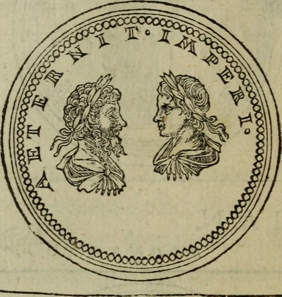 An illustration from Discours de la religion des anciens Romains : de la castrametation & discipline militaire d'iceux. Des bains & antiques exercitations grecques & romaines ..., 1581, leaf 139