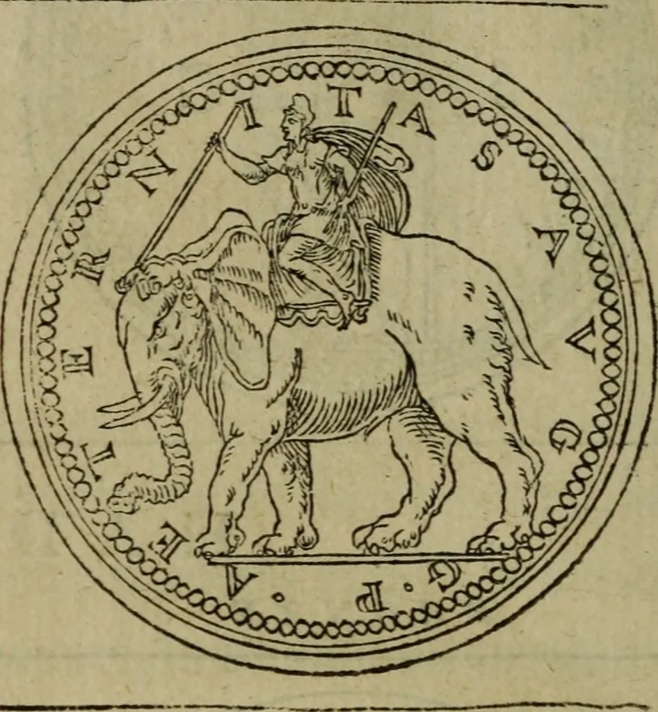 An illustration from Discours de la religion des anciens Romains : de la castrametation & discipline militaire d'iceux. Des bains & antiques exercitations grecques & romaines ..., 1581, leaf 139