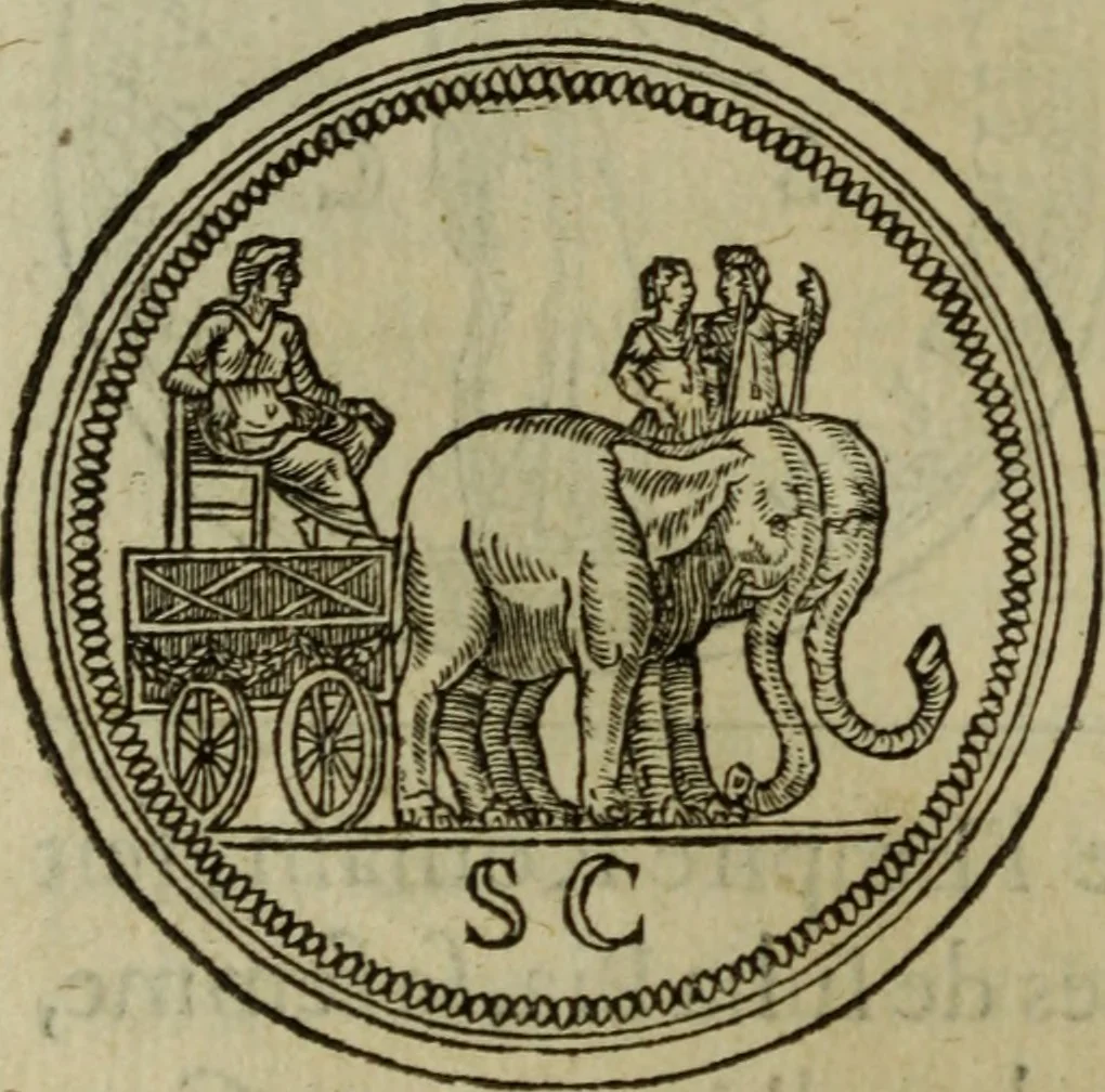An illustration from Discours de la religion des anciens Romains : de la castrametation & discipline militaire d'iceux. Des bains & antiques exercitations grecques & romaines ..., 1581, leaf 139