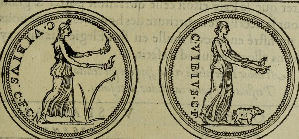 An illustration from Discours de la religion des anciens Romains : de la castrametation & discipline militaire d'iceux. Des bains & antiques exercitations grecques & romaines ..., 1581, leaf 142