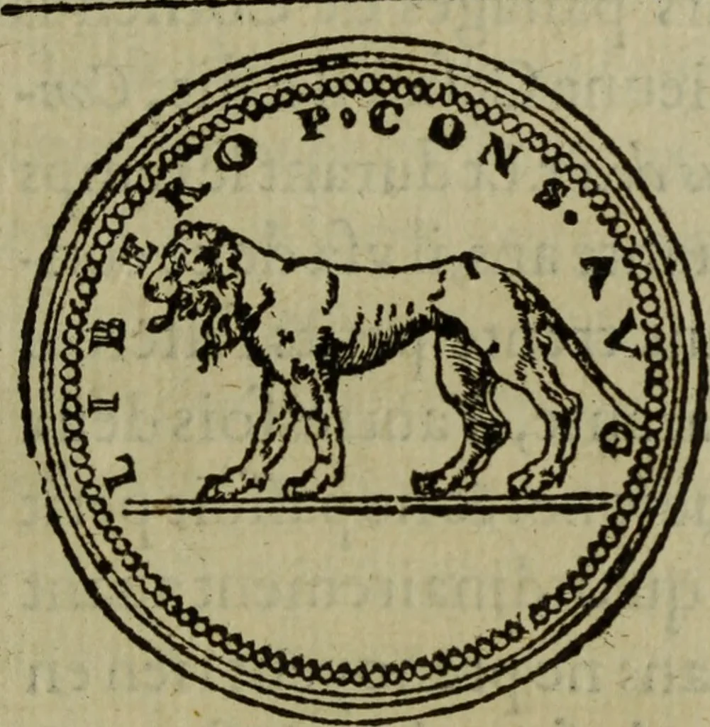 An illustration from Discours de la religion des anciens Romains : de la castrametation & discipline militaire d'iceux. Des bains & antiques exercitations grecques & romaines ..., 1581, leaf 148