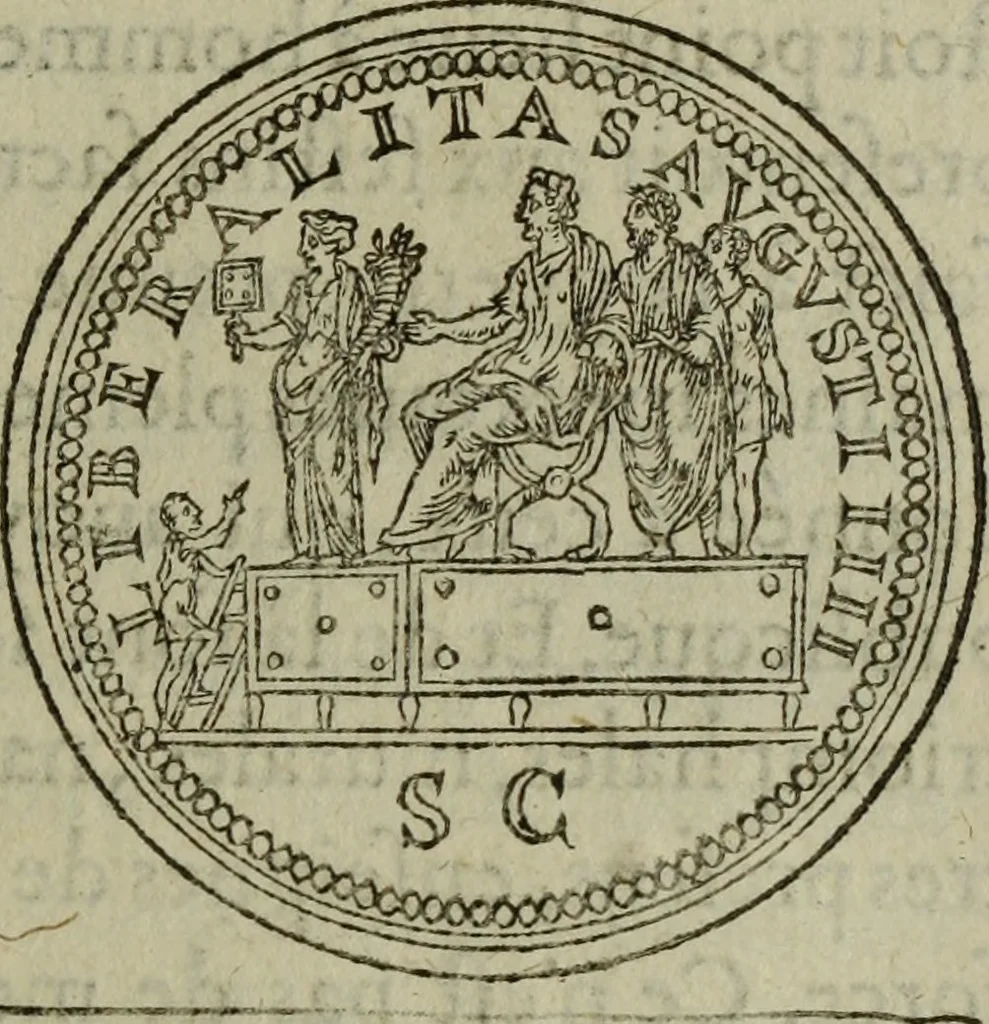 An illustration from Discours de la religion des anciens Romains : de la castrametation & discipline militaire d'iceux. Des bains & antiques exercitations grecques & romaines ..., 1581, leaf 152