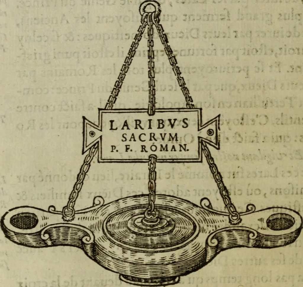 An illustration from Discours de la religion des anciens Romains : de la castrametation & discipline militaire d'iceux. Des bains & antiques exercitations grecques & romaines ..., 1581, leaf 163