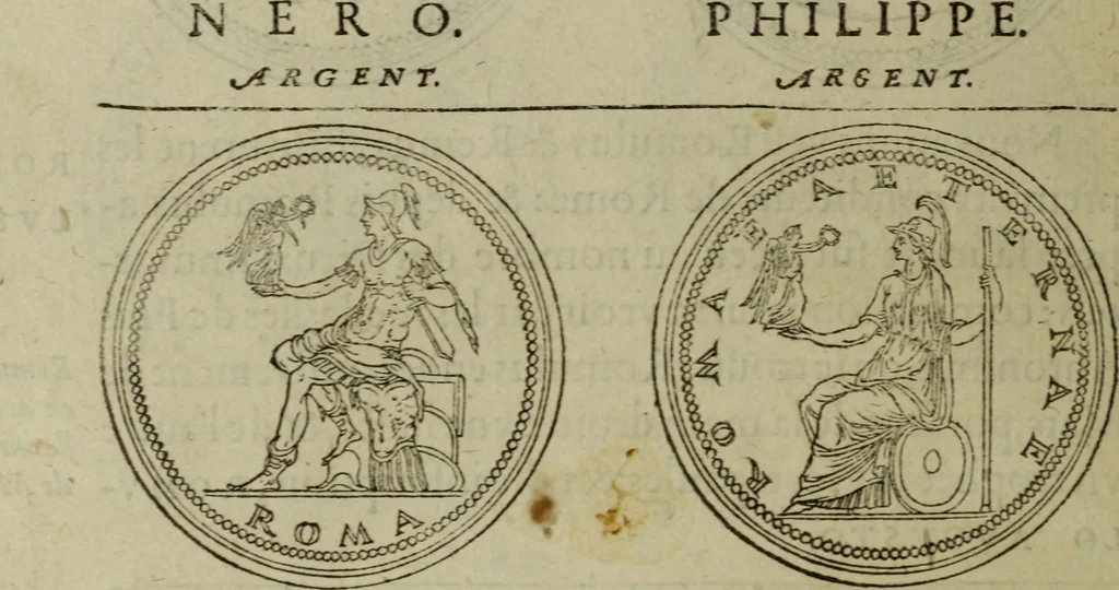 An illustration from Discours de la religion des anciens Romains : de la castrametation & discipline militaire d'iceux. Des bains & antiques exercitations grecques & romaines ..., 1581, leaf 173