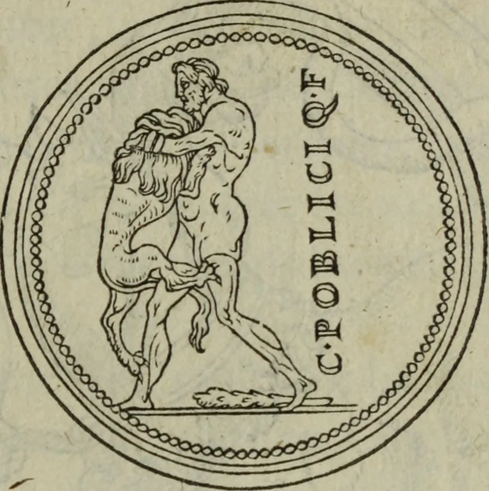 An illustration from Discours de la religion des anciens Romains : de la castrametation & discipline militaire d'iceux. Des bains & antiques exercitations grecques & romaines ..., 1581, leaf 190