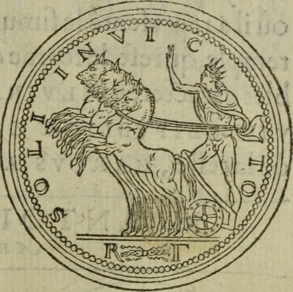 An illustration from Discours de la religion des anciens Romains : de la castrametation & discipline militaire d'iceux. Des bains & antiques exercitations grecques & romaines ..., 1581, leaf 204