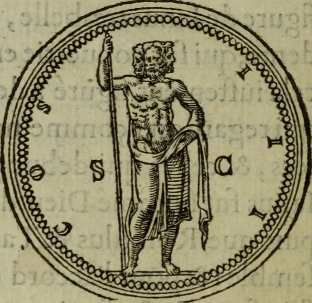 An illustration from Discours de la religion des anciens Romains : de la castrametation & discipline militaire d'iceux. Des bains & antiques exercitations grecques & romaines ..., 1581, leaf 21