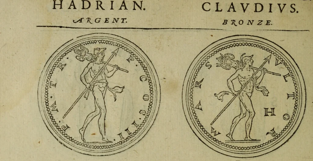An illustration from Discours de la religion des anciens Romains : de la castrametation & discipline militaire d'iceux. Des bains & antiques exercitations grecques & romaines ..., 1581, leaf 221