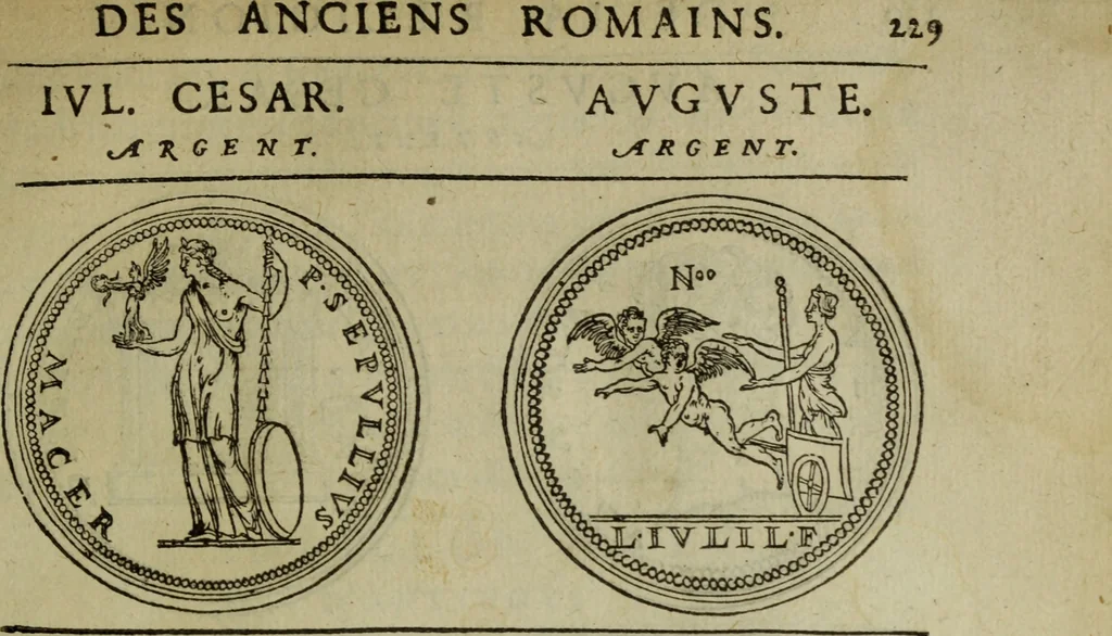 An illustration from Discours de la religion des anciens Romains : de la castrametation & discipline militaire d'iceux. Des bains & antiques exercitations grecques & romaines ..., 1581, leaf 226