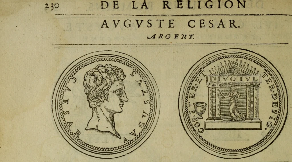 An illustration from Discours de la religion des anciens Romains : de la castrametation & discipline militaire d'iceux. Des bains & antiques exercitations grecques & romaines ..., 1581, leaf 227