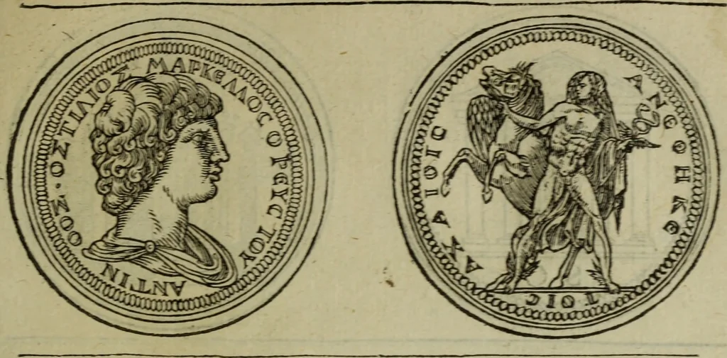An illustration from Discours de la religion des anciens Romains : de la castrametation & discipline militaire d'iceux. Des bains & antiques exercitations grecques & romaines ..., 1581, leaf 230