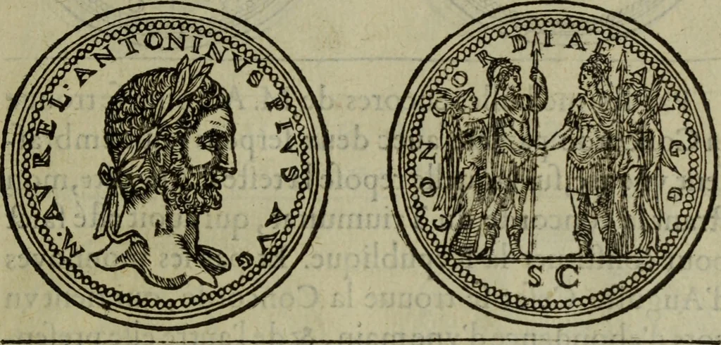 An illustration from Discours de la religion des anciens Romains : de la castrametation & discipline militaire d'iceux. Des bains & antiques exercitations grecques & romaines ..., 1581, leaf 24