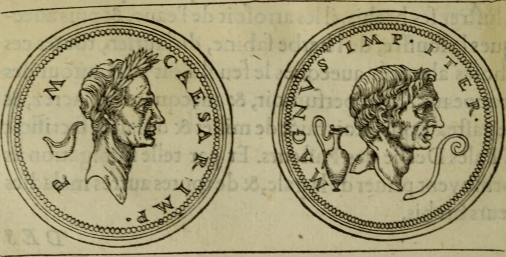 An illustration from Discours de la religion des anciens Romains : de la castrametation & discipline militaire d'iceux. Des bains & antiques exercitations grecques & romaines ..., 1581, leaf 245