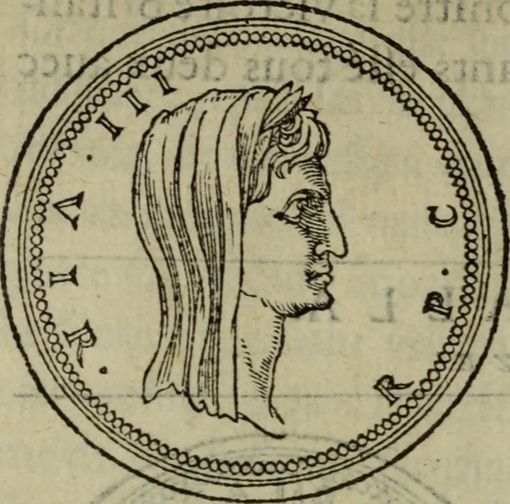 An illustration from Discours de la religion des anciens Romains : de la castrametation & discipline militaire d'iceux. Des bains & antiques exercitations grecques & romaines ..., 1581, leaf 25