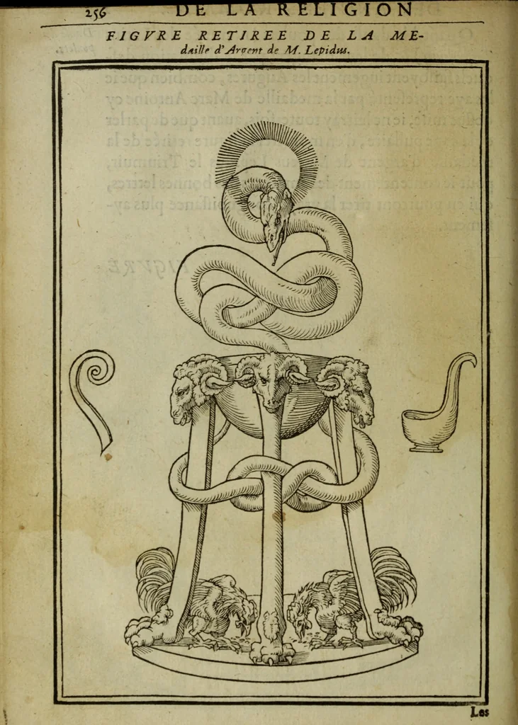 An illustration from Discours de la religion des anciens Romains : de la castrametation & discipline militaire d'iceux. Des bains & antiques exercitations grecques & romaines ..., 1581, leaf 253