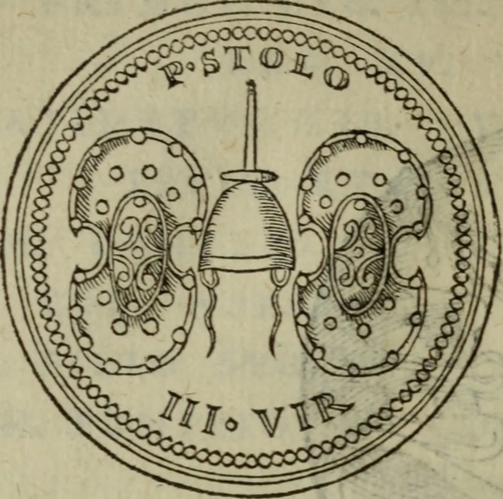 An illustration from Discours de la religion des anciens Romains : de la castrametation & discipline militaire d'iceux. Des bains & antiques exercitations grecques & romaines ..., 1581, leaf 257