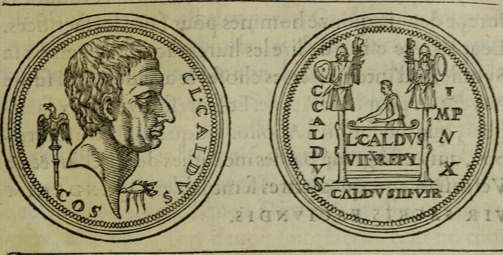 An illustration from Discours de la religion des anciens Romains : de la castrametation & discipline militaire d'iceux. Des bains & antiques exercitations grecques & romaines ..., 1581, leaf 258