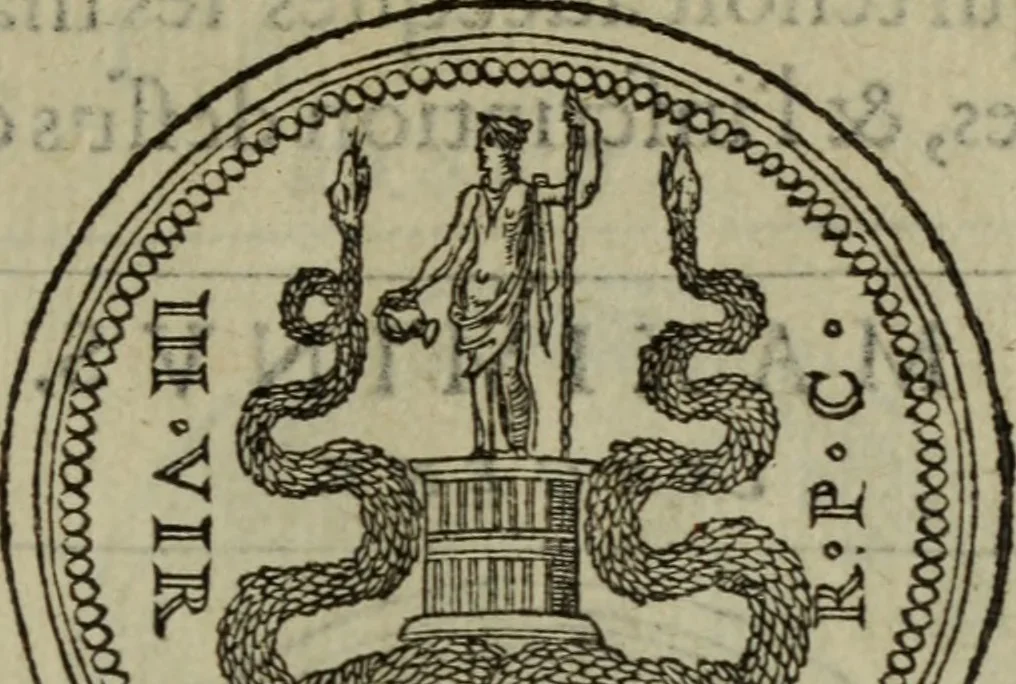 An illustration from Discours de la religion des anciens Romains : de la castrametation & discipline militaire d'iceux. Des bains & antiques exercitations grecques & romaines ..., 1581, leaf 26