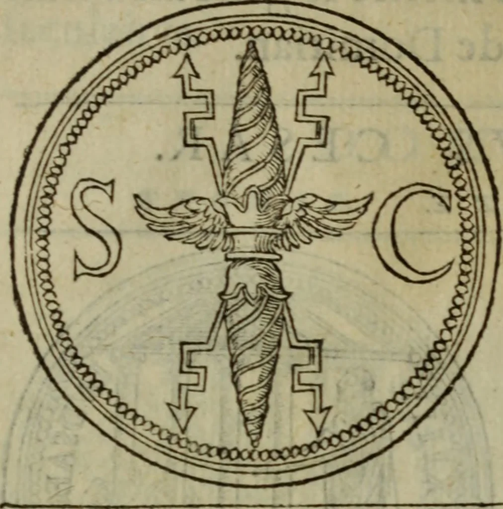 An illustration from Discours de la religion des anciens Romains : de la castrametation & discipline militaire d'iceux. Des bains & antiques exercitations grecques & romaines ..., 1581, leaf 283