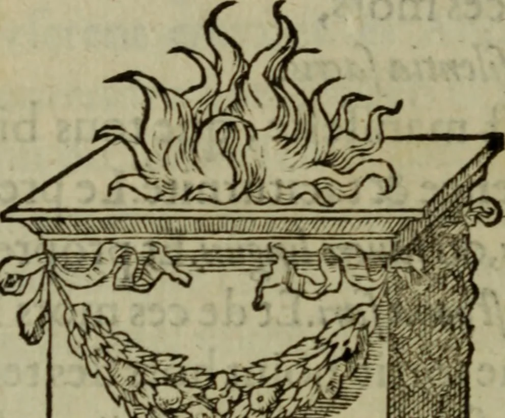 An illustration from Discours de la religion des anciens Romains : de la castrametation & discipline militaire d'iceux. Des bains & antiques exercitations grecques & romaines ..., 1581, leaf 293