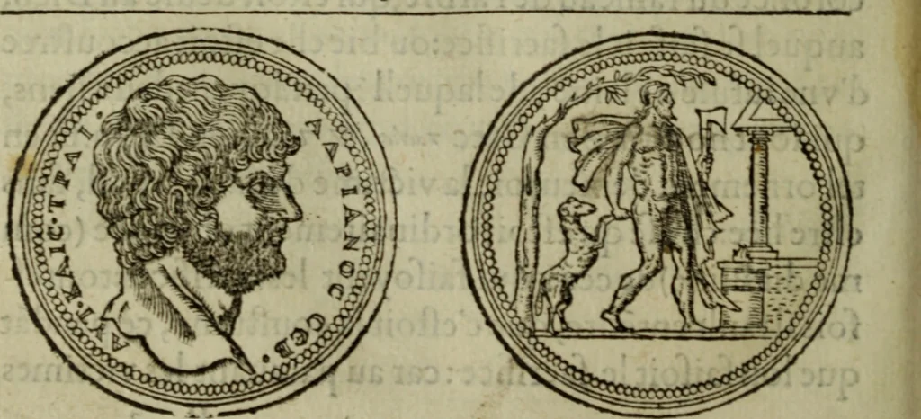 An illustration from Discours de la religion des anciens Romains : de la castrametation & discipline militaire d'iceux. Des bains & antiques exercitations grecques & romaines ..., 1581, leaf 299