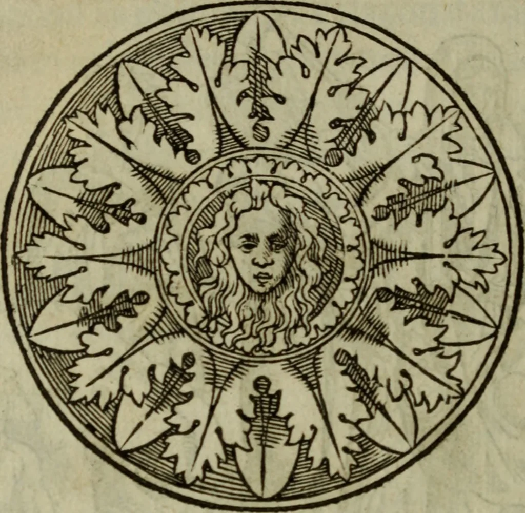 An illustration from Discours de la religion des anciens Romains : de la castrametation & discipline militaire d'iceux. Des bains & antiques exercitations grecques & romaines ..., 1581, leaf 313