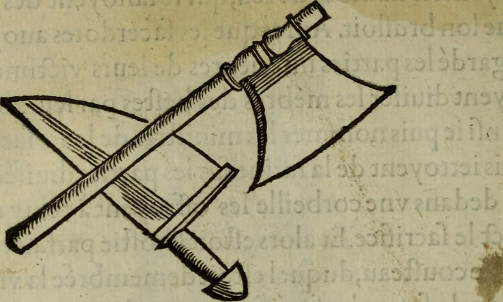 An illustration from Discours de la religion des anciens Romains : de la castrametation & discipline militaire d'iceux. Des bains & antiques exercitations grecques & romaines ..., 1581, leaf 319