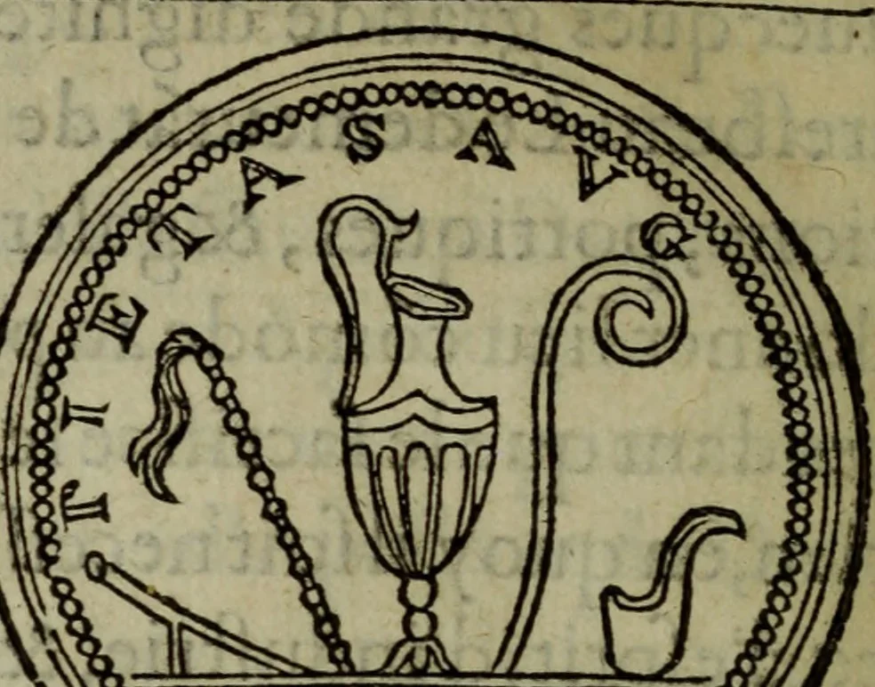 An illustration from Discours de la religion des anciens Romains : de la castrametation & discipline militaire d'iceux. Des bains & antiques exercitations grecques & romaines ..., 1581, leaf 329