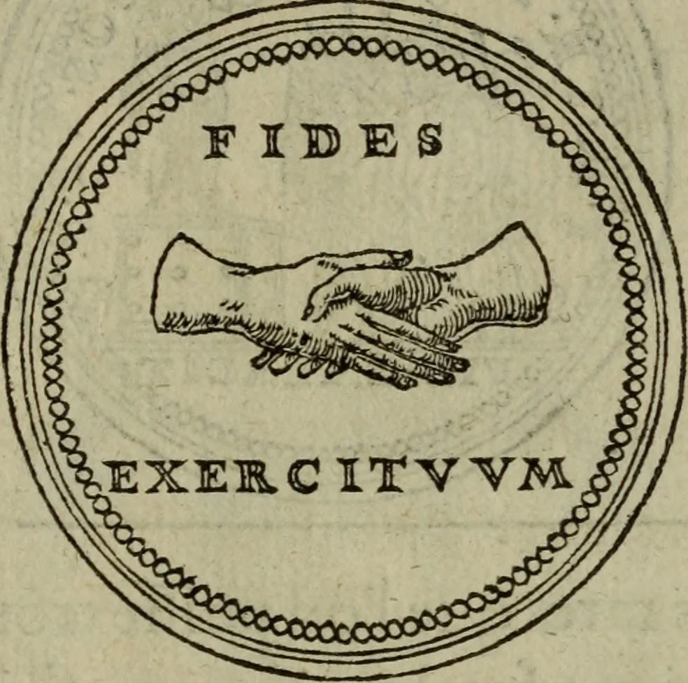 An illustration from Discours de la religion des anciens Romains : de la castrametation & discipline militaire d'iceux. Des bains & antiques exercitations grecques & romaines ..., 1581, leaf 35