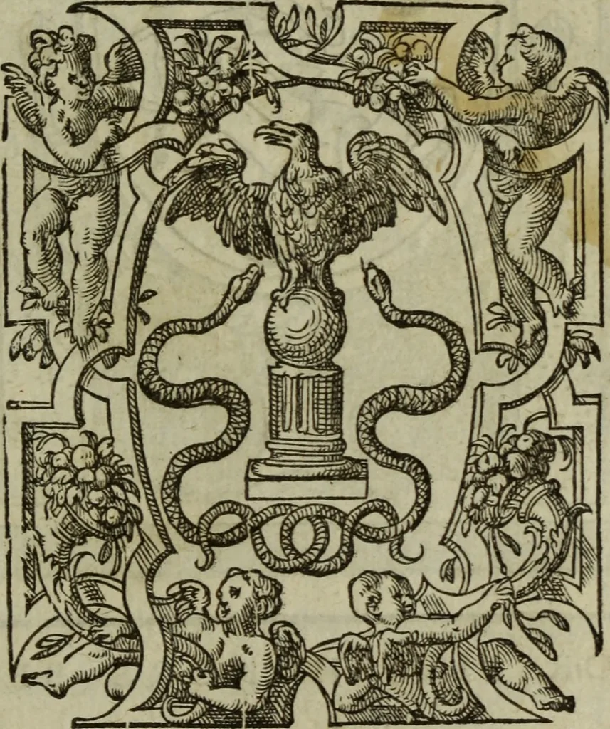 An illustration from Discours de la religion des anciens Romains : de la castrametation & discipline militaire d'iceux. Des bains & antiques exercitations grecques & romaines ..., 1581, leaf 394