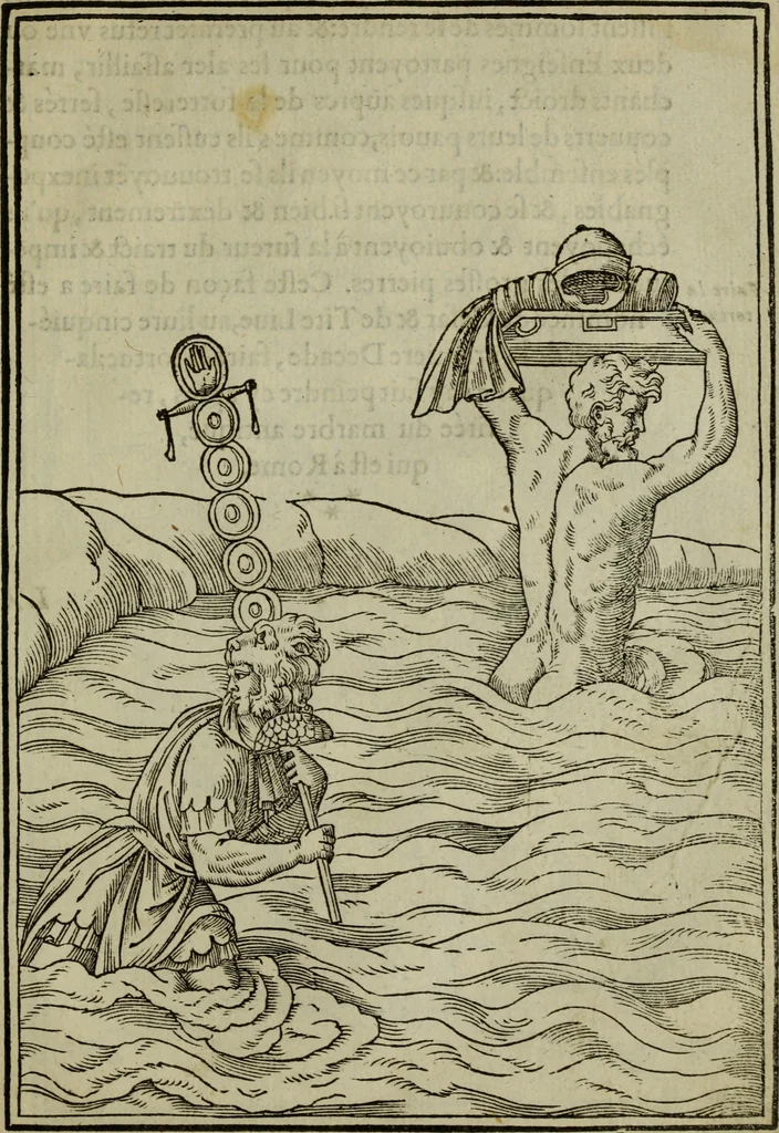 An illustration from Discours de la religion des anciens Romains : de la castrametation & discipline militaire d'iceux. Des bains & antiques exercitations grecques & romaines ..., 1581, leaf 474