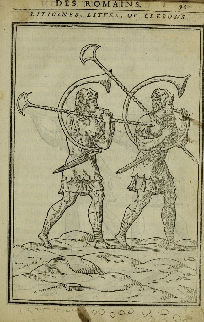 An illustration from Discours de la religion des anciens Romains : de la castrametation & discipline militaire d'iceux. Des bains & antiques exercitations grecques & romaines ..., 1581, leaf 488