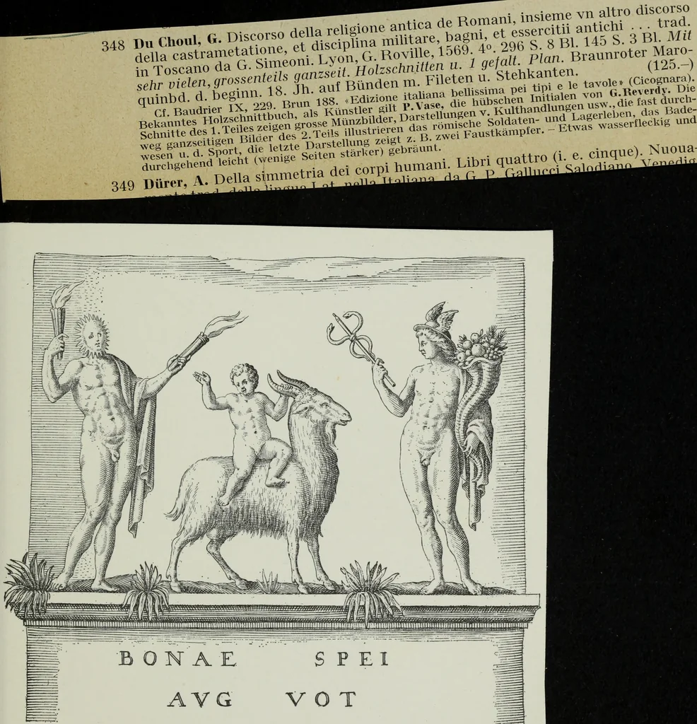 An illustration from Discours de la religion des anciens Romains : de la castrametation & discipline militaire d'iceux. Des bains & antiques exercitations grecques & romaines ..., 1581, leaf 560