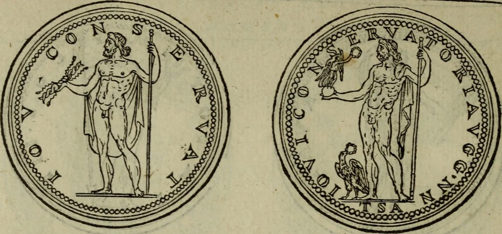 An illustration from Discours de la religion des anciens Romains : de la castrametation & discipline militaire d'iceux. Des bains & antiques exercitations grecques & romaines ..., 1581, leaf 61