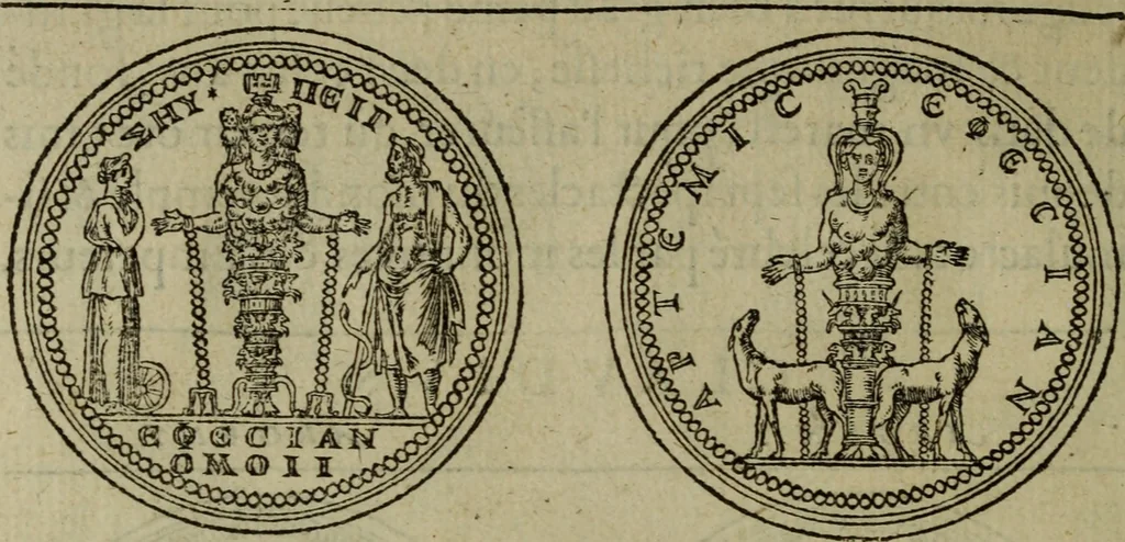 An illustration from Discours de la religion des anciens Romains : de la castrametation & discipline militaire d'iceux. Des bains & antiques exercitations grecques & romaines ..., 1581, leaf 83