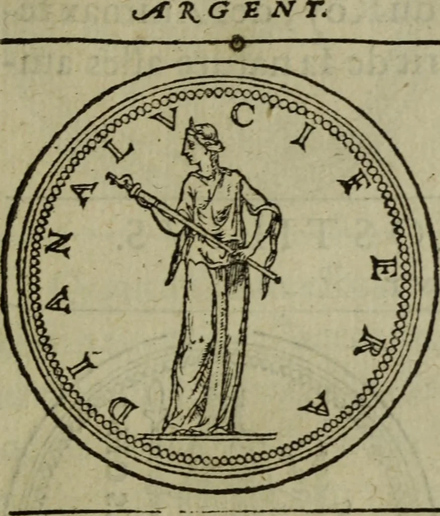 An illustration from Discours de la religion des anciens Romains : de la castrametation & discipline militaire d'iceux. Des bains & antiques exercitations grecques & romaines ..., 1581, leaf 84