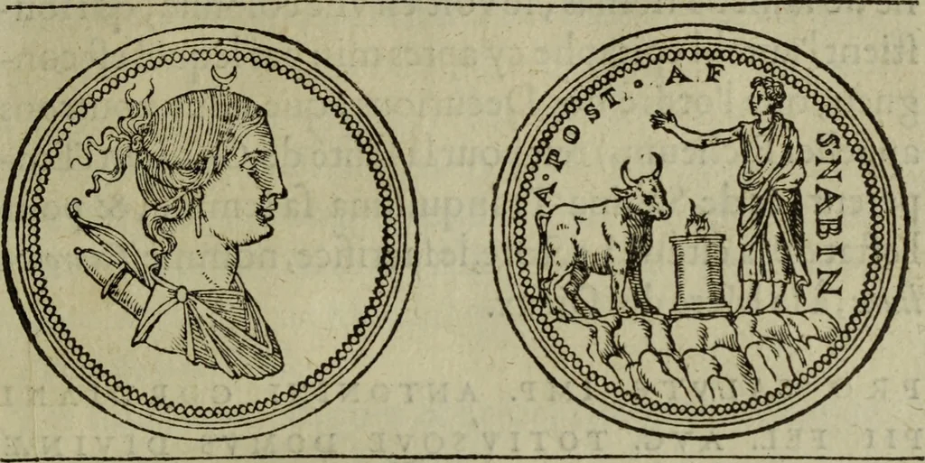 An illustration from Discours de la religion des anciens Romains : de la castrametation & discipline militaire d'iceux. Des bains & antiques exercitations grecques & romaines ..., 1581, leaf 92